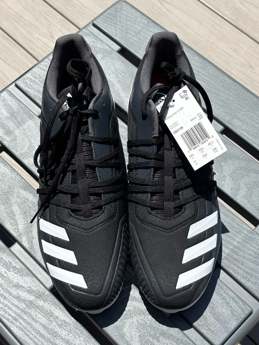 Adidas Black Baseball/Softball Cleats